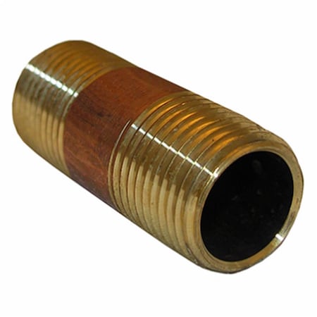 Dendesigns 0.5 in. Short Brass Nipple DE604321